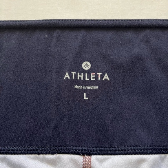 Athleta Leggings Geometric Capri Blue Large - Picture 4 of 8